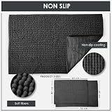 Emma Barclay Noodle Soft Touch Non-Slip Bathroom Rug Black 40x60cm view 2
