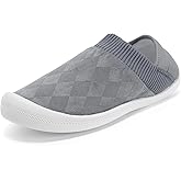 STQ Womens Indoor Slippers Slip on House Slipper with Cozy Warm Bedroom Home Travel Fluffy Shoes Grey 10 US