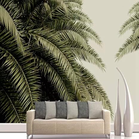 YiShuQiang Wallpaper Fototapeten Tropischer Dschungel verlässt Landschaftswand Wandbilder Wohnzimmer Schlafzimmer Büro Flur D