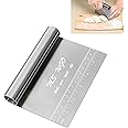 Pro Dough Pastry Scraper/Cutter/Chopper Stainless Steel Mirror Polished with Measuring Scale Multipurpose- Cake, Pizza Cutter