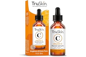 TruSkin Vitamin C Serum For Face – Anti Aging Face Serum with Vitamin C, Hyaluronic Acid, Vitamin E – Brightening Formula – Improve Appearance of Dark Spots, Tone, Fine Lines & Wrinkles, 1 Fl Oz