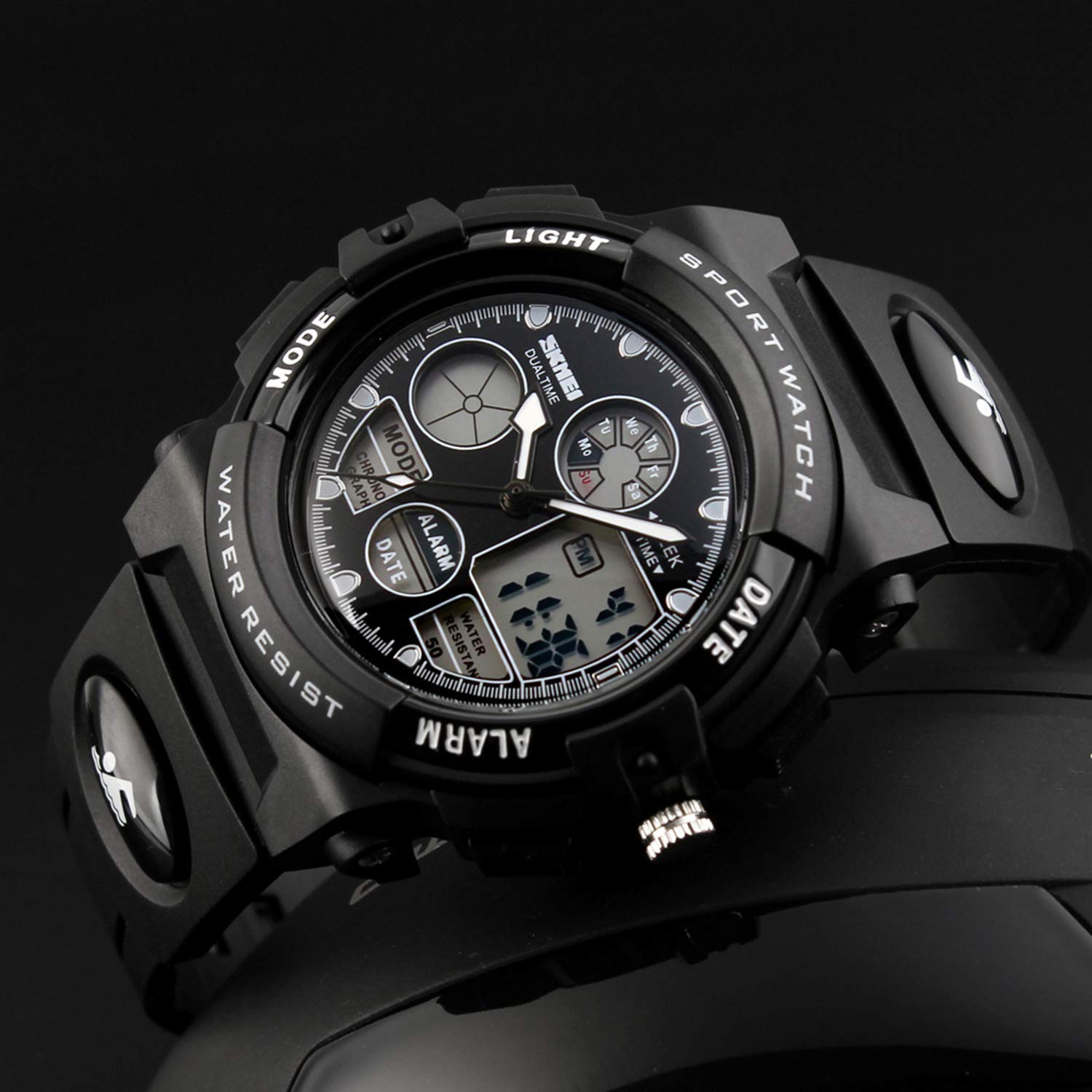 Dayllon Boys Watch,Kids Watch for 3-15 Year Old Boys,Digital Sport Outdoor Multi Function Waterproof with LED Alarm Calendar Analog Watch for Kids - Kids Gifts