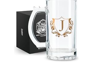 Personalized Beer Gifts for Men Beer Lovers - 17 oz Heavy Beer Stein Mug with Handle for Boss as Birthday Christmas Gift - J
