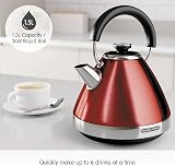 Morphy Richards 100133 Venture Pyramid Kettle Red 1.5L 3kW Rapid Boil view 4