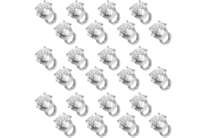 NUDALA 24 Pack Light Up Star Rings Glow in the Dark Party Flashing LED Jelly Finger Rings for July 4th,Halloween,Christmas,Concert,Goodie Bag Fillers,Raves