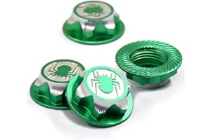 Dantenron 4PCS RC 17MM Hex Wheel Nut Dustproof Anti-Skid Mount Cap CNC Aluminum Compatible with 1/8 Buggy Off Road Monster Truck Car Traxxas X-Maxx Summit E-Revo HPI HSP Losi Kyosho Tamiya (Green)