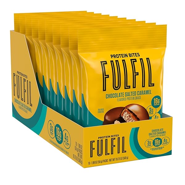 FULFIL PROTEIN SNACK BITES, CHOCOLATE SALTED CARAMEL FLAVORED,...