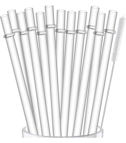 Lot De Pailles De Rechange Réutilisables Avec Brosse Pour