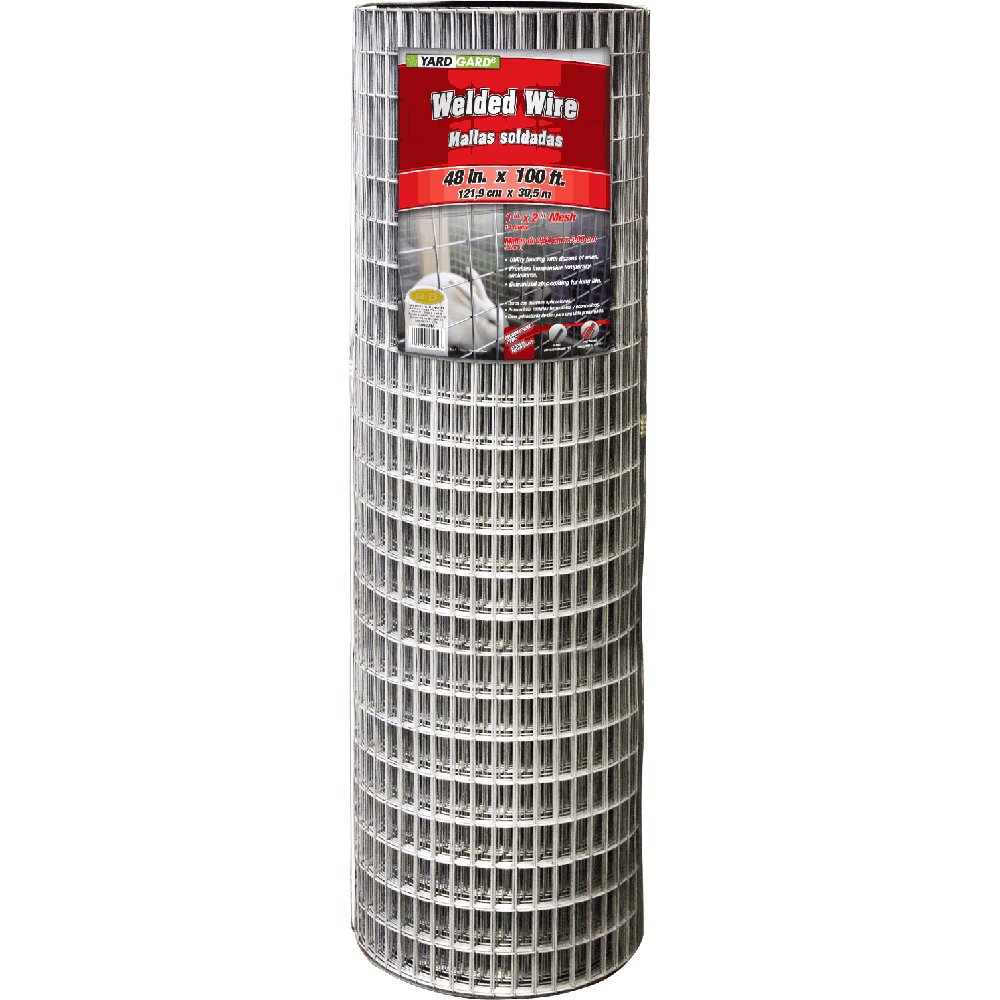 YardGard Welded Wire 1X2 Inch Mesh 48 Inch X 100 Foot 14 Gauge Galvanized Steel Wire Fence Ideal for Animal Enclosures, Cage Wire, Property Protection, Garden Fence, Rabbit Fence, and Utility Fence