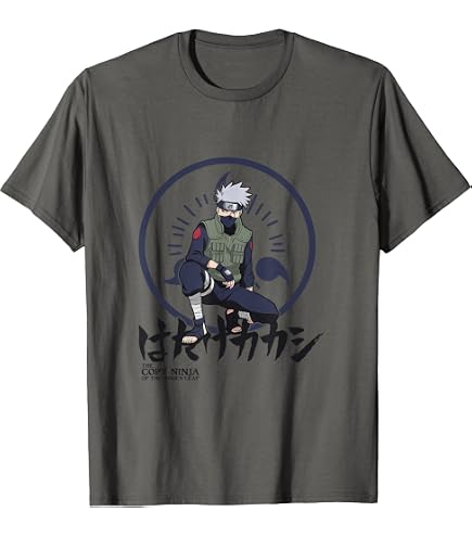 Amazon.com: Naruto Shippuden Kakashi Hatake Men's Black T-Shirt