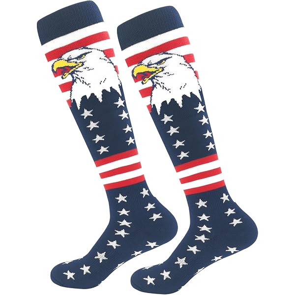 thumbnail image 2 of MK Socks USA Flag Thin Blue Line Knee-High Sports Socks – Stars & Stripes 2 of 5