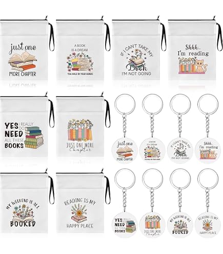 Amazon.com: Cosblank 8 Pcs Book Club Gifts Book Pouch Sleeves Bulk