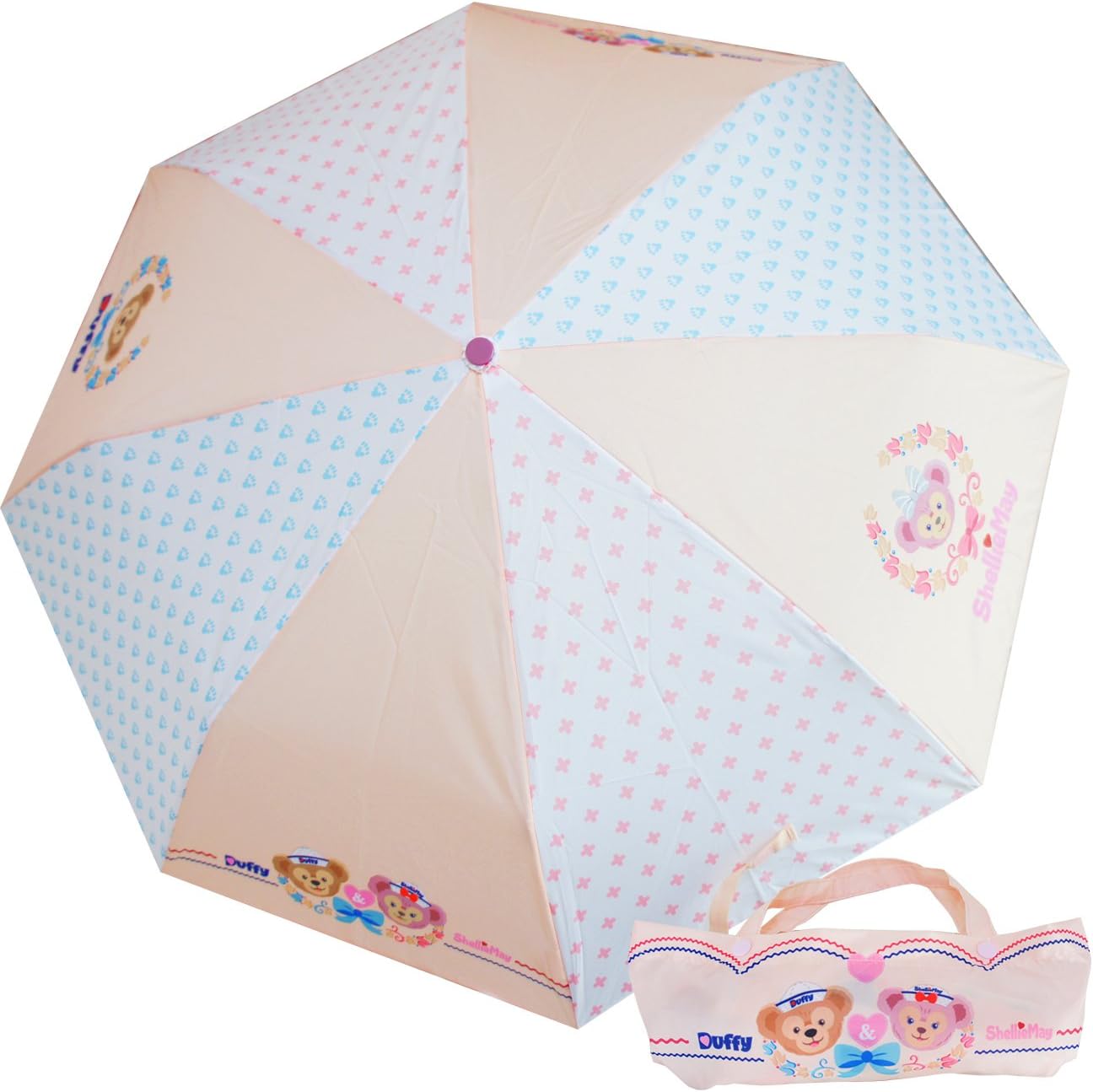 Amazon Co Jp ディズニー Disney ダッフィー シェリーメイ 折りたたみ傘 非売品おまけ付き 香港 Hkdl 海外ディズニー限定 ホビー