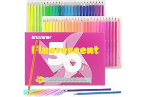 50 Fluorescent Colored Pencils.Suitable for Adults Coloring Books.Artist Sketching Drawing Pencils Art Craft Supplies. Colori