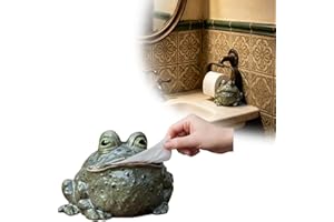 Funny Toad Tissue Holder, Resin Animal Tissue Dispenser, Funnys Toilet Paper Holders with Whimsical Design, Humorous Home Dec