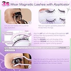 calphdiar Magnetic Eyelashes with Applicator Manga