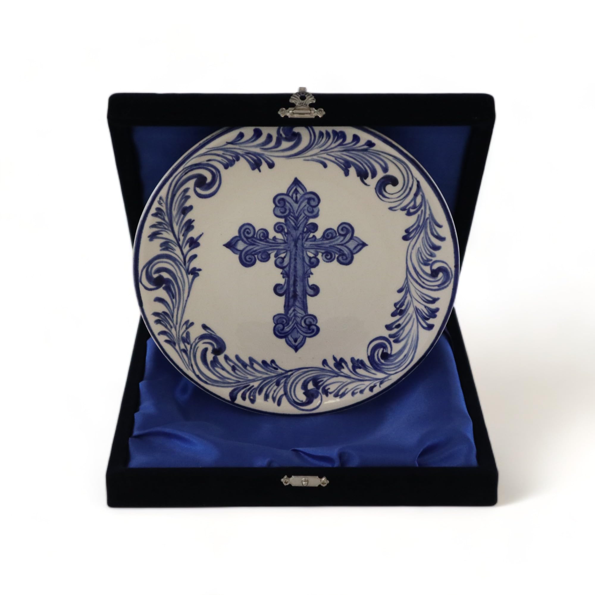 Hedea Holy Cross Hand Painting 18x18 cm Tile Plate Hand-Painted Plate from Nicaea