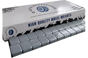 Q-AutoAccessories Grey adhesive stick on, 1/4 oz Low Profile Wheel Balancing Wheel Weights. 72 oz/box (288 pcs) (Q-AA-AD24)