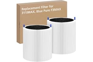 WILERDA 2 Pack 311i Max Replacement Filter, Compatible with Blue Pure 311i Max Air Purifier,True HEPA H13 Filter, Blue Pure F3MAX