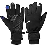 Hpadmc Winter Gloves Men Women, Waterproof Windproof Touchscreen Thermal Glove for Cold Weather Driving, Running Cycling Hiking, M/L/XL
