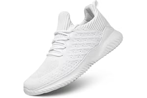 POZVNN Mens Slip-on Tennis Shoes Walking Running Sneakers Lightweight Breathable Casual Soft Sole Mesh Work Gym Athletic Trainers