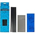 XCMAN Alpine Freeride Snowboard Ski Base Ptex Base Repair Kit: 5 ptex, Metal Scraper, Sanding Sponge