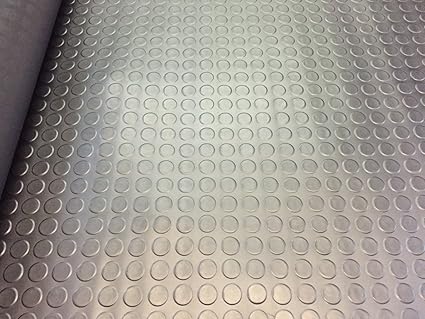2m Meters Black Anti Slip Shed Van Garage Workshop Rubber Flooring Matting Roll 1 5m Width X 3mm Thick Coin Style