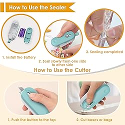 FEPPO Mini Bag Sealer, 2 in 1 Bag Sealer Heat Seal