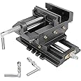 FAHKNS 6 Inch Cross Slide Vise, Portable Bench Clamp Drill Press Cross Slide Vise, 6 Inch Jaw Width, Bench Mount Clamp Machine for CNC Woodworking Milling Machine