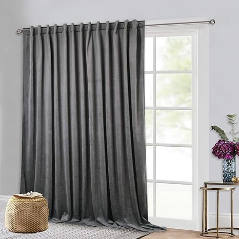 Room Divider Blackout Curtains Gray Home Decoration Extra Wide