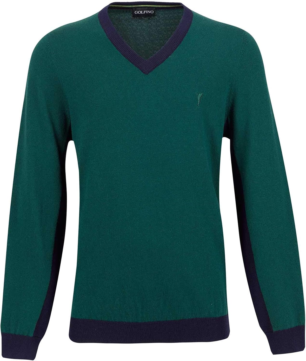 GOLFINO Blackwatch Men's Knitted Sweater Made from Merino Cotton Blend with V-Neck at Amazon Men 