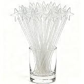 50 Pcs Cocktail Stirrers, 7.87 inch Drink Stirrers Reusable Coffee Stirrers Plastic Swizzle Sticks Stir Sticks