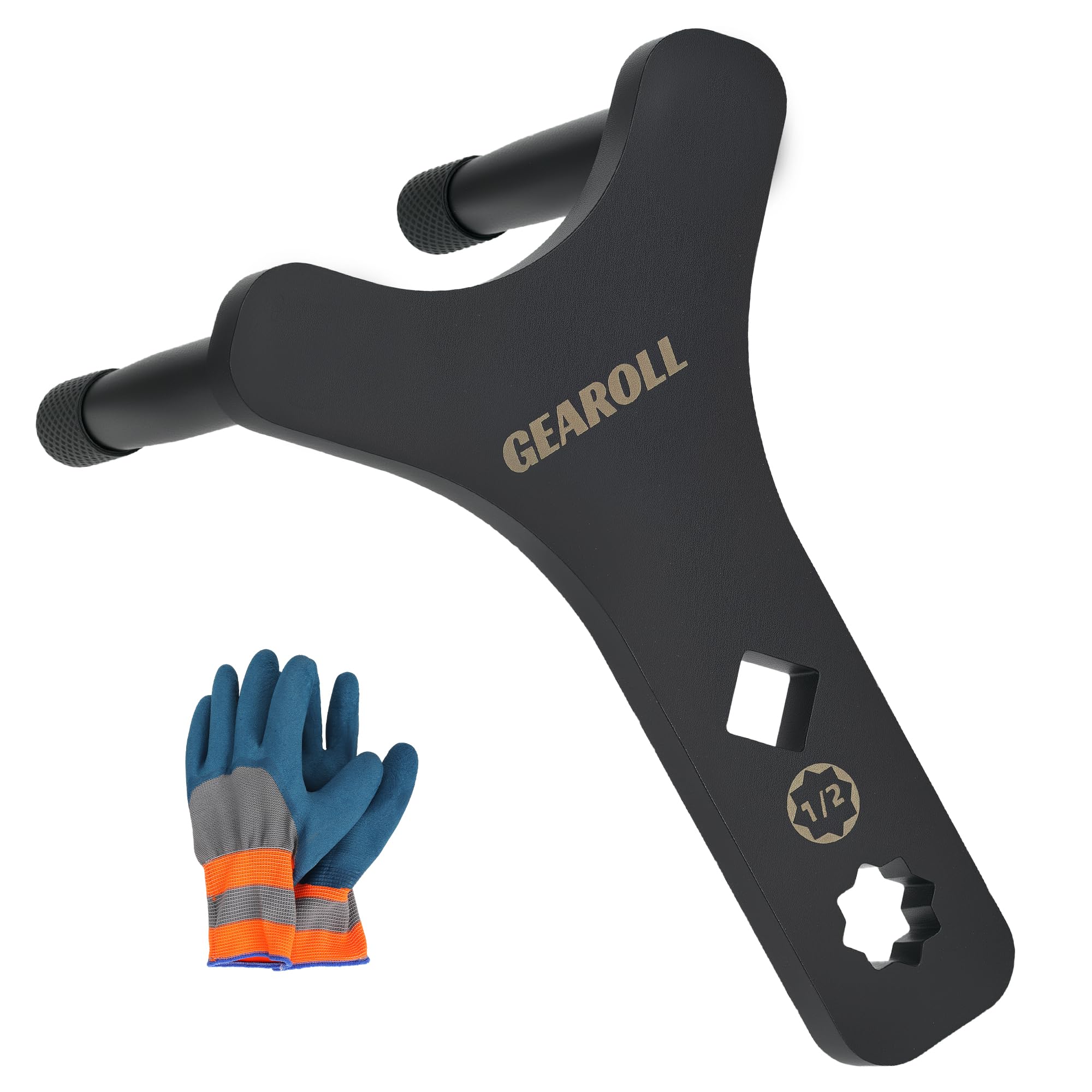 Photo 1 of GEAROLL Lower Control Arm Prying Tool, Suspension Specialty Arm Lever Bushing Tool, Lower Ball Joint Pry, Control Arm Tool Suspension Arm Lever Compatible with 1/2" Drive Extension Breaker Bar