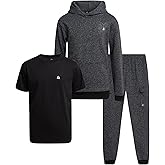RBX Boys Sweatpants Set - 3 Piece Fleece Pullover Boys Hoodies Athletic Shirt and Kids Sweatpants Activewear Set (2T-12)