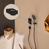 Hansgrohe Porter E Shower Holder Matt Black 28387670 Metal Wall Mount view 2