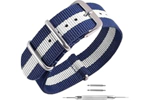 uEmoh Watch Straps, Quick Release Nylon Watch Bands for Men Women, Watch Bands of Multiple Colors & Width(16mm,18mm, 20mm, 22mm)
