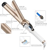 Hoson 38mm Curling Tongs Large Barrel Dual Voltage with LCD Display view 6