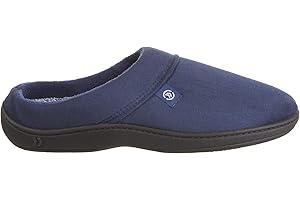 isotoner Men's Open Back Slipper with Memory Foam and Indoor/Outdoor Sole