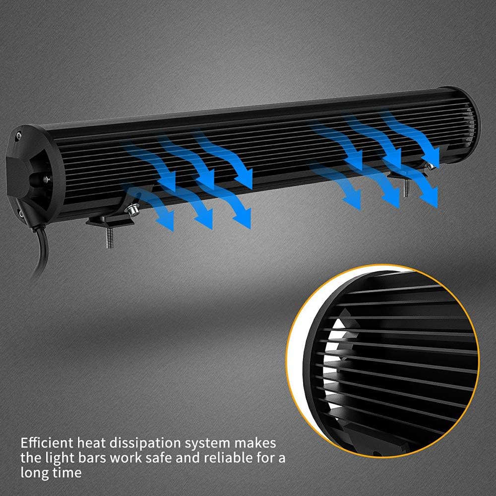 LED Pods Light Bar 20inch 546W 54600LM+6PCS 4inch 78W 7800LM, LED Light Pods Spot Offroad Lights Bar Combo Beam, high Brightness led Light Bars for Trucks Off-Road SUV Rv ATV UTV Boat Lighting: Automotive