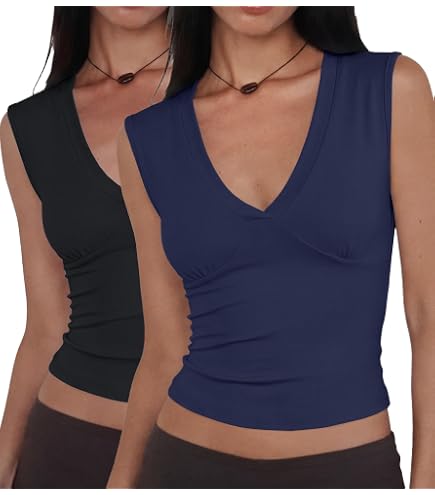 ForeFair Boat Neck Tank Tops for Women - Double Lined Going Out