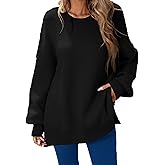 Libsorge Womens Oversized Mockneck Cute Cable Knit Sweater Winter Fall 2025 Ladies Dressy Casual Lightweight Pullover Tops