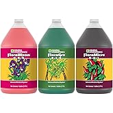 General Hydroponics FloraSeries Hydroponic Nutrient Fertilizer System with FloraMicro, FloraBloom and FloraGro, 1 gal.