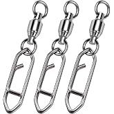 Alwonder 30-Pack Fishing Speed Clips Quick Change Snap Swivels, Ball Bearing Swivel Power Clips Fishing Snap Swivels Freshwater Saltwater Crankbait Popper Lures Quick Snaps Connectors Tackle