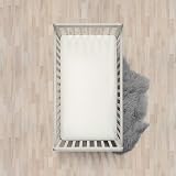 Dudu N Girlie Next to Me Crib Fitted Sheets 51x85 Cream Pack 2 view 2
