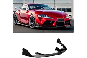 AUTRAGO Front Lip Spoiler for 2020-2025 Toyota Supra A90 A91 Aggressive Style, Direct Fit ABS Plastic (Gloss Black)