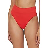 Becca Womens Modern Edge High Waisted Bikini Bottom, Cheeky Coverage, Swimwear Separates for Women