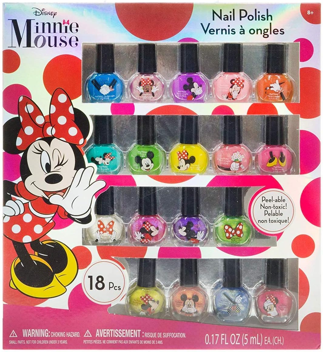 ミニーマウス 18本セット はがせるマニキュア 箱入り キッズ用ネイル 子供用 Minnie Mouse ディズニー 品 Disney Nail Polish メイクアップ おもちゃ Amazon
