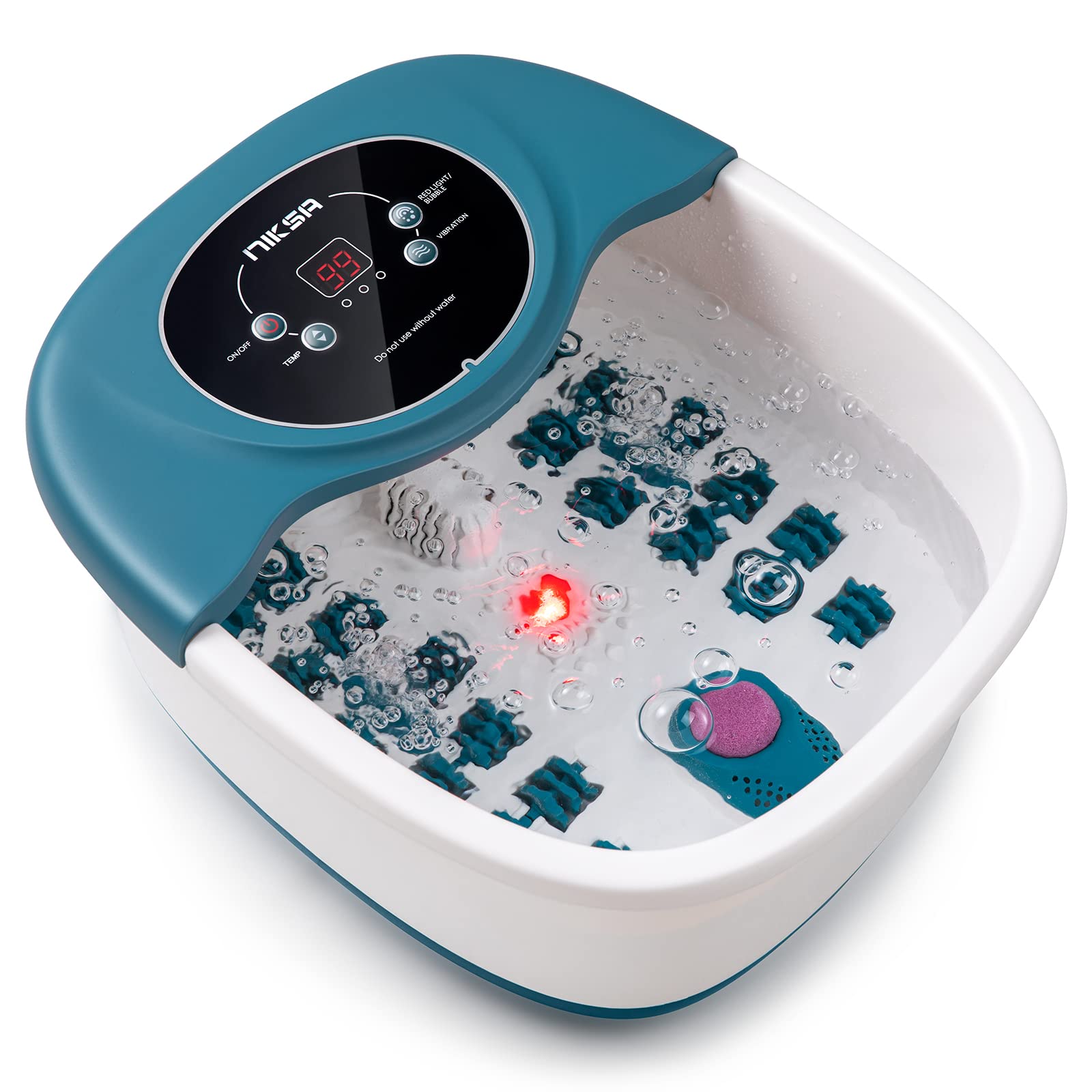 Foot Spa Bath Massager with Heat, Bubble, Vibration