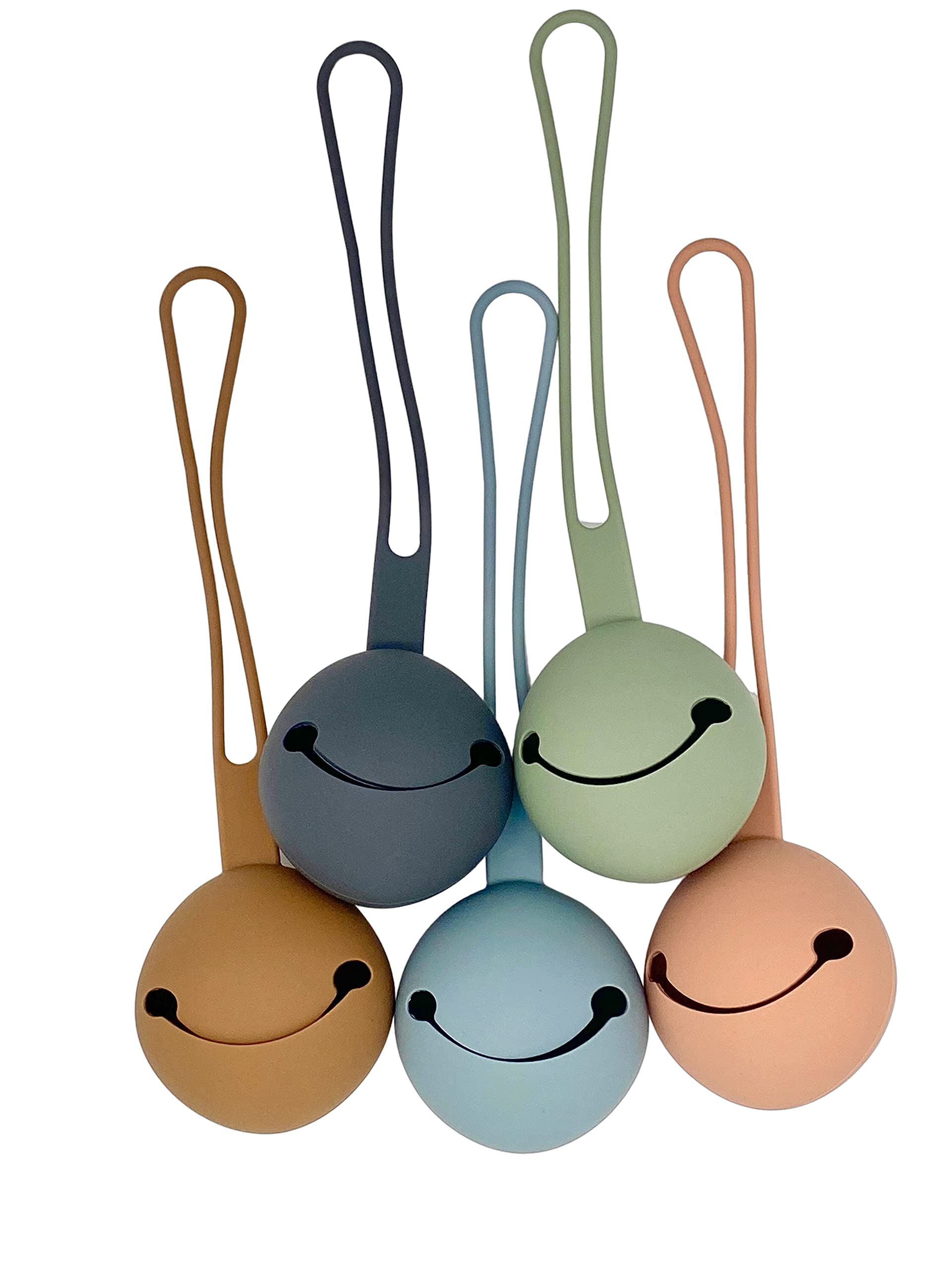 Blumie Silicone Travel Case for Dummy Pacifier Holder Storage Box (Stone Grey)