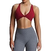 Aoxjox Women's Workout Sports Bras Fitness Metamorph Sienna Twist Bra Yoga Crop Tank